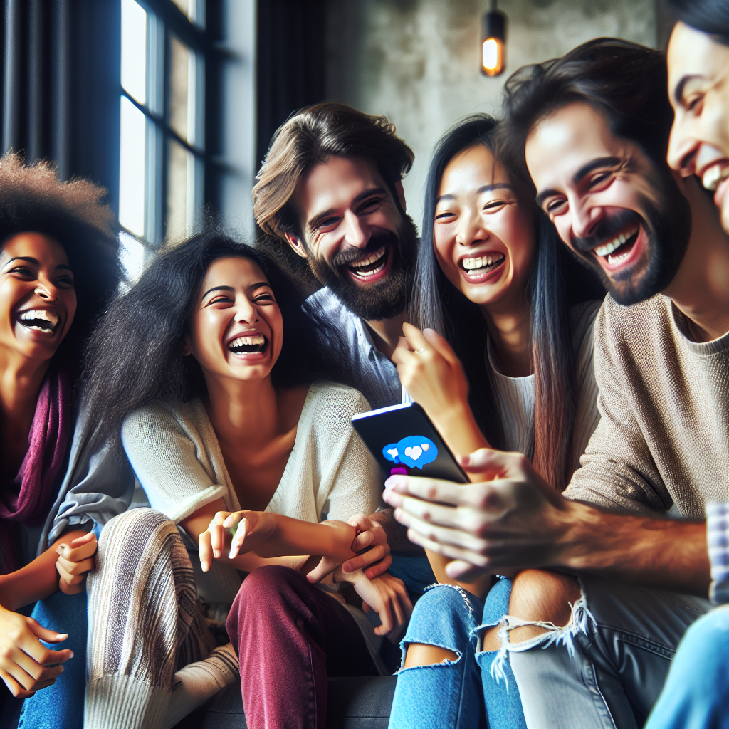 a group of friends laughing